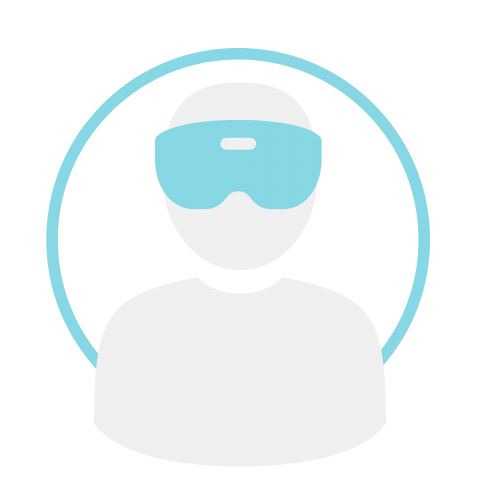 Person wearing HoloLens